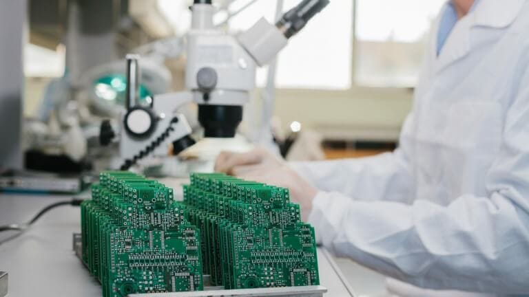 Microchip production factory.